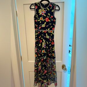 Cynthia Rowley embroidered floral midi dress